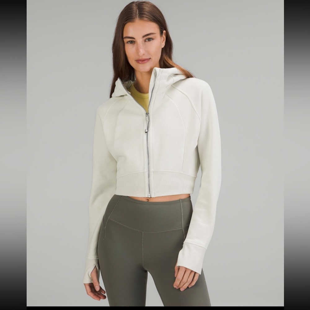 Lululemon scuba full zipper cropped hoodie. Size 6, perfect condition